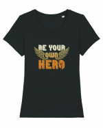 Be your Own Hero Tricou mânecă scurtă guler larg fitted Damă Expresser