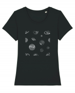 Planetarium Tricou mânecă scurtă guler larg fitted Damă Expresser