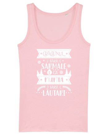 Craciunul fara sarmale v2 - alb Cotton Pink