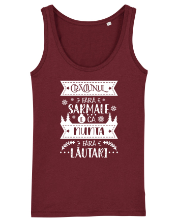 Craciunul fara sarmale v2 - alb Burgundy