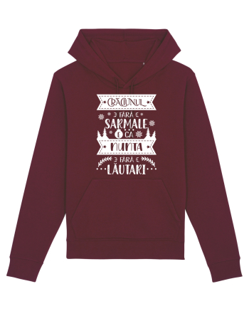 Craciunul fara sarmale v2 - alb Burgundy