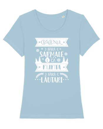 Craciunul fara sarmale v2 - alb Sky Blue