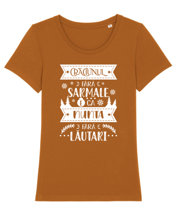 Craciunul fara sarmale v2 - alb Roasted Orange