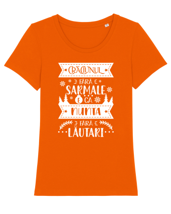 Craciunul fara sarmale v2 - alb Bright Orange