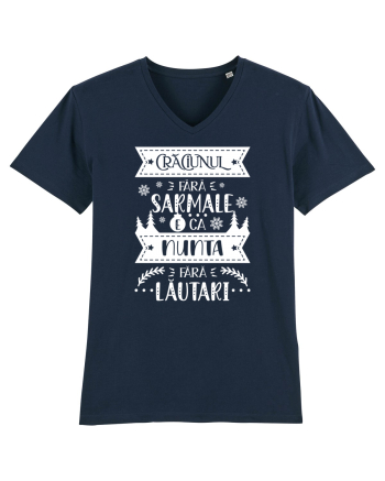 Craciunul fara sarmale v2 - alb French Navy