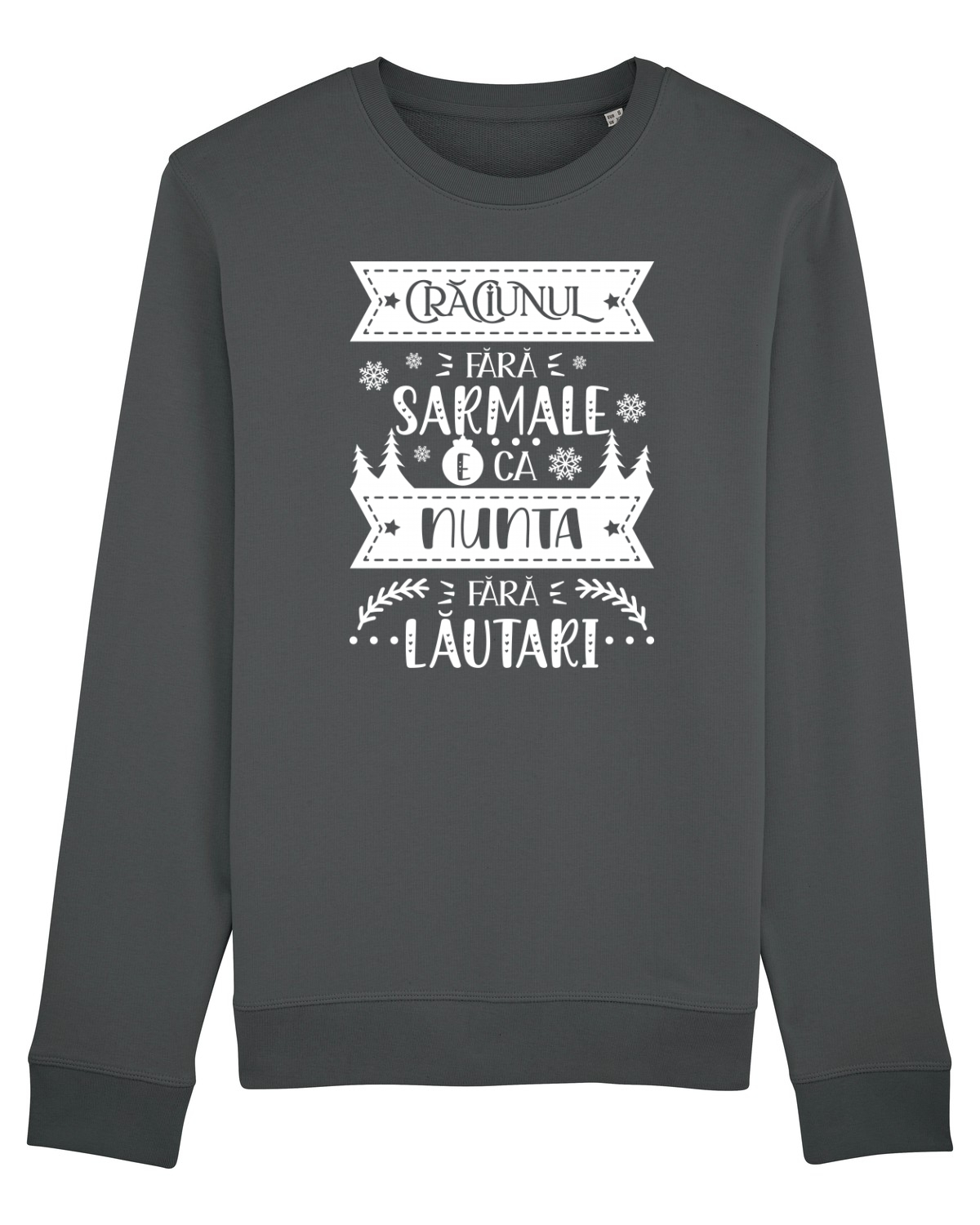 Bluză mânecă lungă Unisex Rise Anthracite