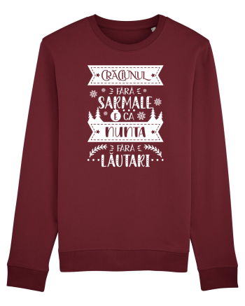 Craciunul fara sarmale v2 - alb Burgundy