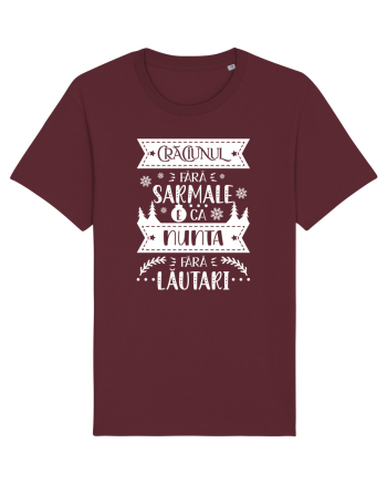 Craciunul fara sarmale v2 - alb Burgundy