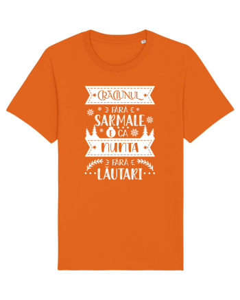 Craciunul fara sarmale v2 - alb Bright Orange