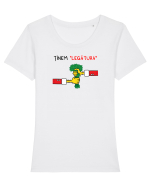 Ținem „legătura”... de Crăciun Tricou mânecă scurtă guler larg fitted Damă Expresser