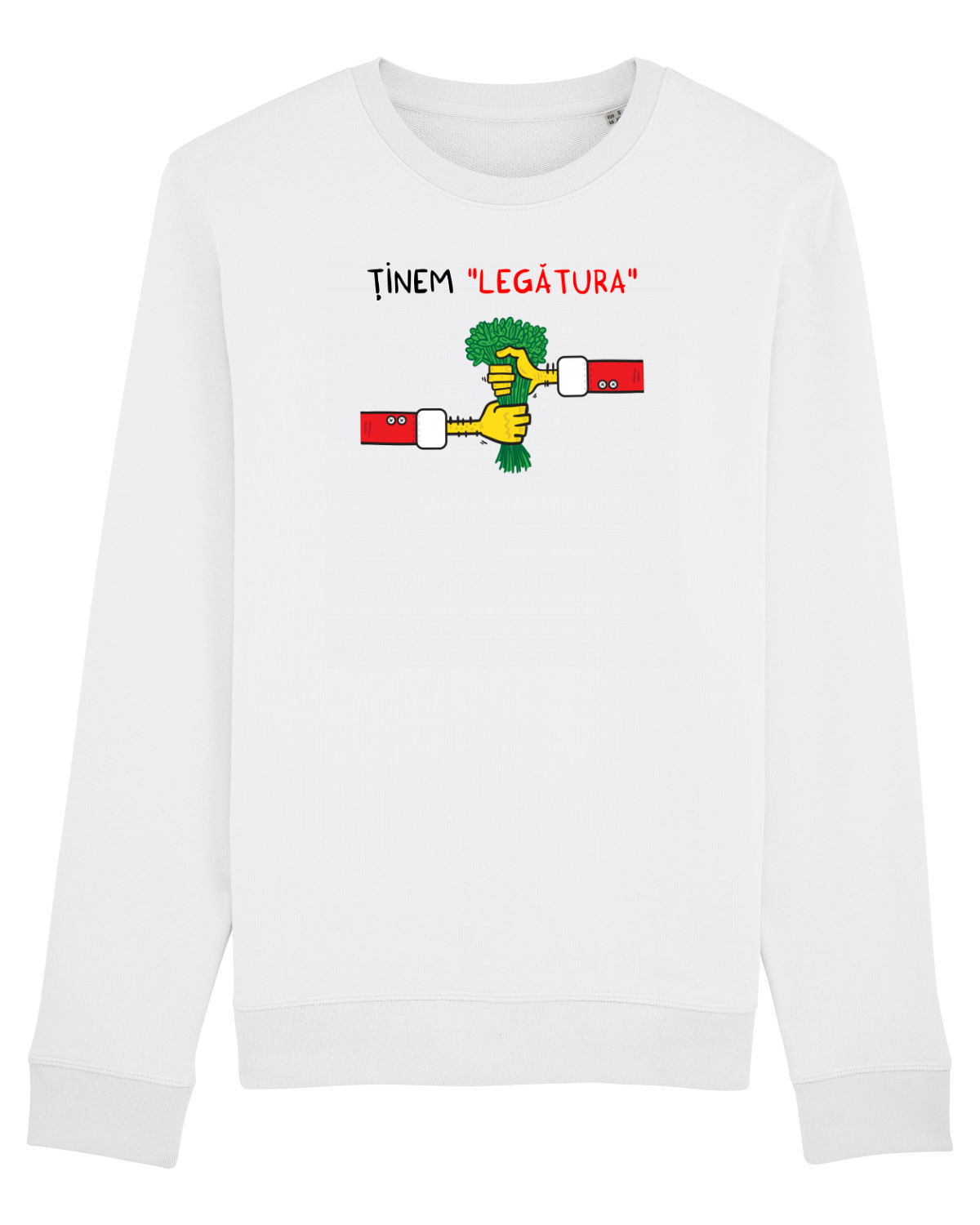 Bluză mânecă lungă Unisex Rise White