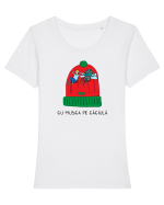 Cu musca pe căciulă... de Crăciun Tricou mânecă scurtă guler larg fitted Damă Expresser