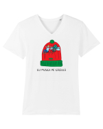 Cu musca pe căciulă... de Crăciun Tricou mânecă scurtă guler V Bărbat Presenter