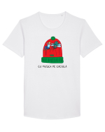Cu musca pe căciulă... de Crăciun Tricou mânecă scurtă guler larg Bărbat Skater
