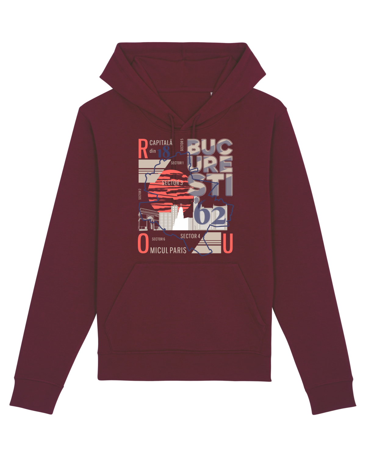 Hanorac Unisex Drummer Burgundy