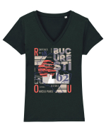 București Tricou mânecă scurtă guler V Damă Evoker