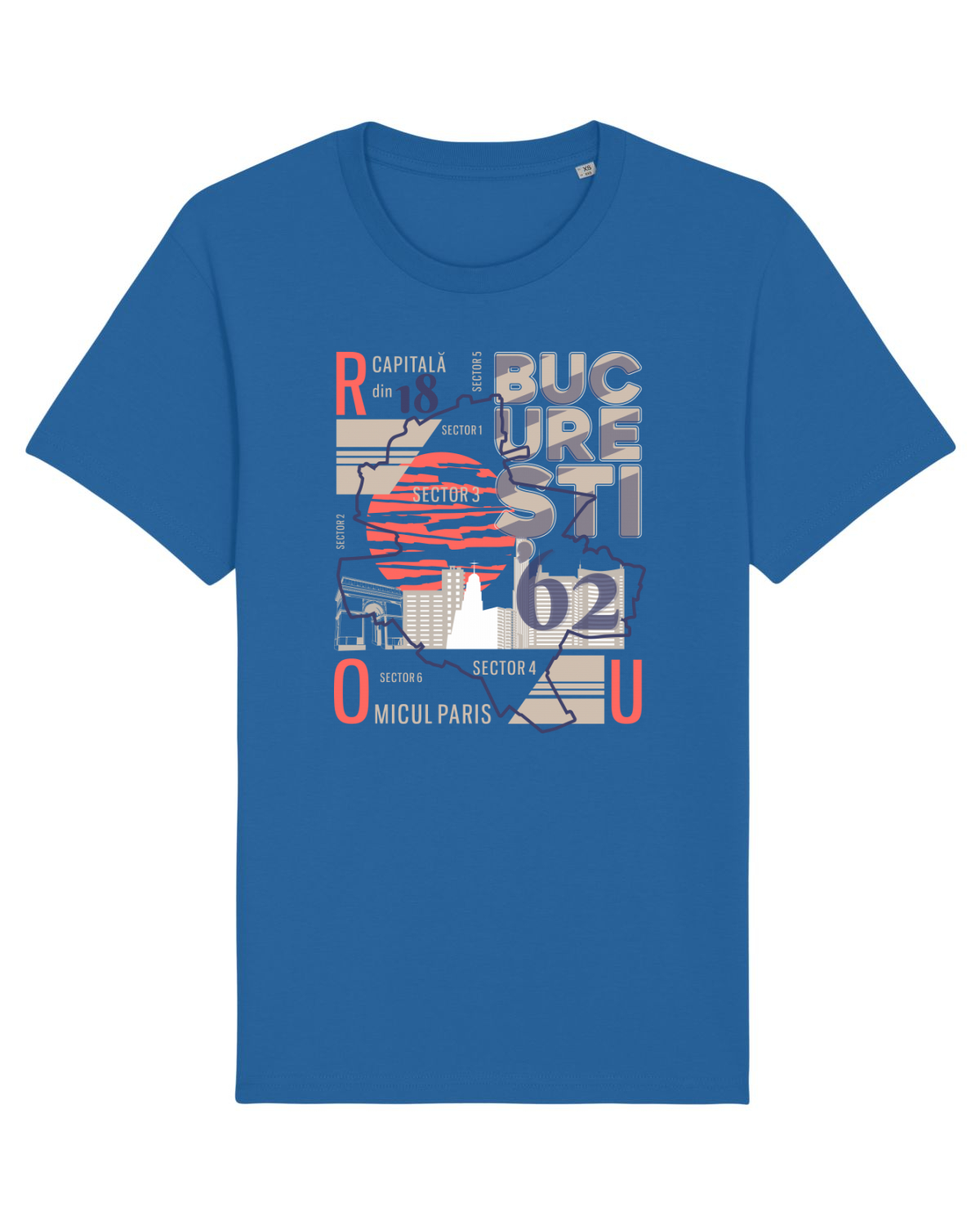 Tricou mânecă scurtă Unisex Rocker Royal Blue