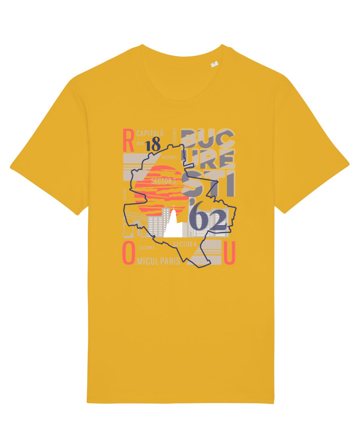 Tricou mânecă scurtă Unisex Rocker Spectra Yellow