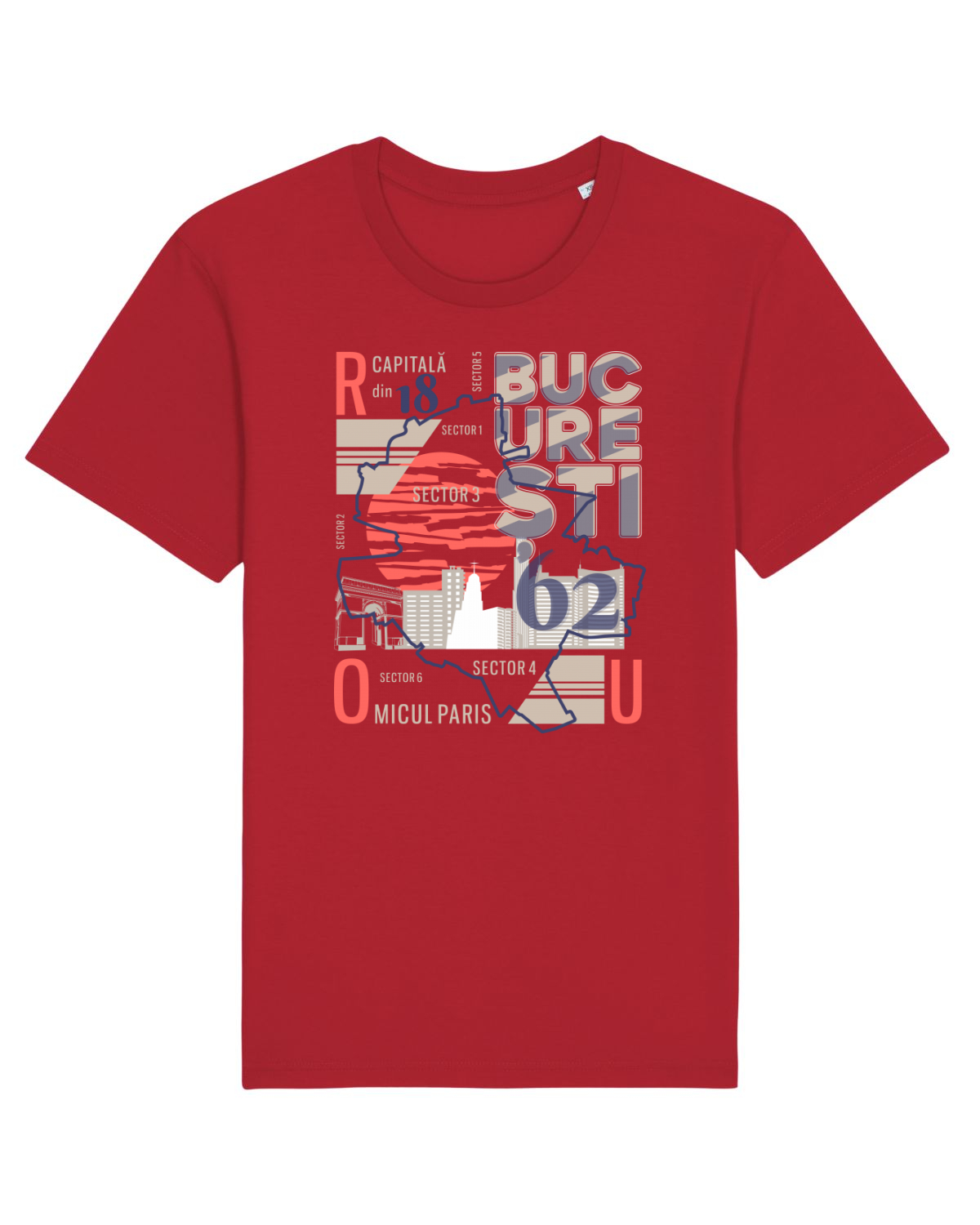 Tricou mânecă scurtă Unisex Rocker Red