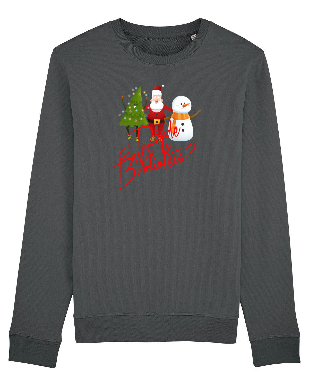 Bluză mânecă lungă Unisex Rise Anthracite