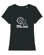 White dinner Tricou mânecă scurtă guler larg fitted Damă Expresser
