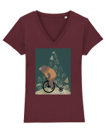 Driving Home for Christmas Tricou mânecă scurtă guler V Damă Evoker