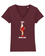 Saint Nickel-Less Tricou mânecă scurtă guler V Damă Evoker