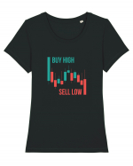 Buy High Sell Low (candele) Tricou mânecă scurtă guler larg fitted Damă Expresser