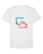 Buy High Sell Low (candele) Tricou mânecă scurtă guler larg Bărbat Skater