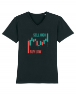 Buy Low Sell High (candele) Tricou mânecă scurtă guler V Bărbat Presenter