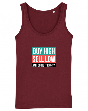 Buy High Sell Low (textbox) Burgundy