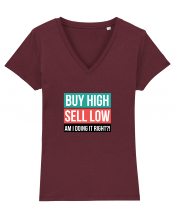 Buy High Sell Low (textbox) Burgundy