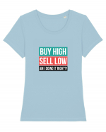 Buy High Sell Low (textbox) Tricou mânecă scurtă guler larg fitted Damă Expresser