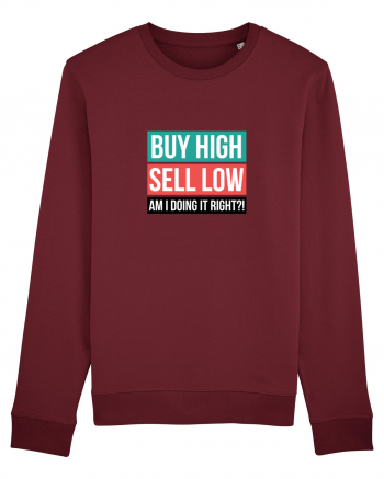 Buy High Sell Low (textbox) Burgundy