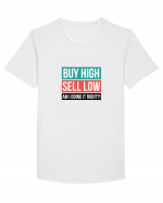 Buy High Sell Low (textbox) Tricou mânecă scurtă guler larg Bărbat Skater