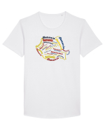 Patriot Romania  Tricou mânecă scurtă guler larg Bărbat Skater