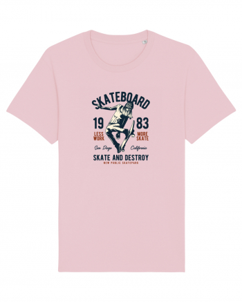 Skateboard Skate and Destroy Cotton Pink