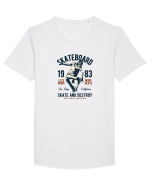Skateboard Skate and Destroy Tricou mânecă scurtă guler larg Bărbat Skater