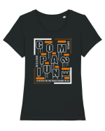 Compasiune Tricou mânecă scurtă guler larg fitted Damă Expresser