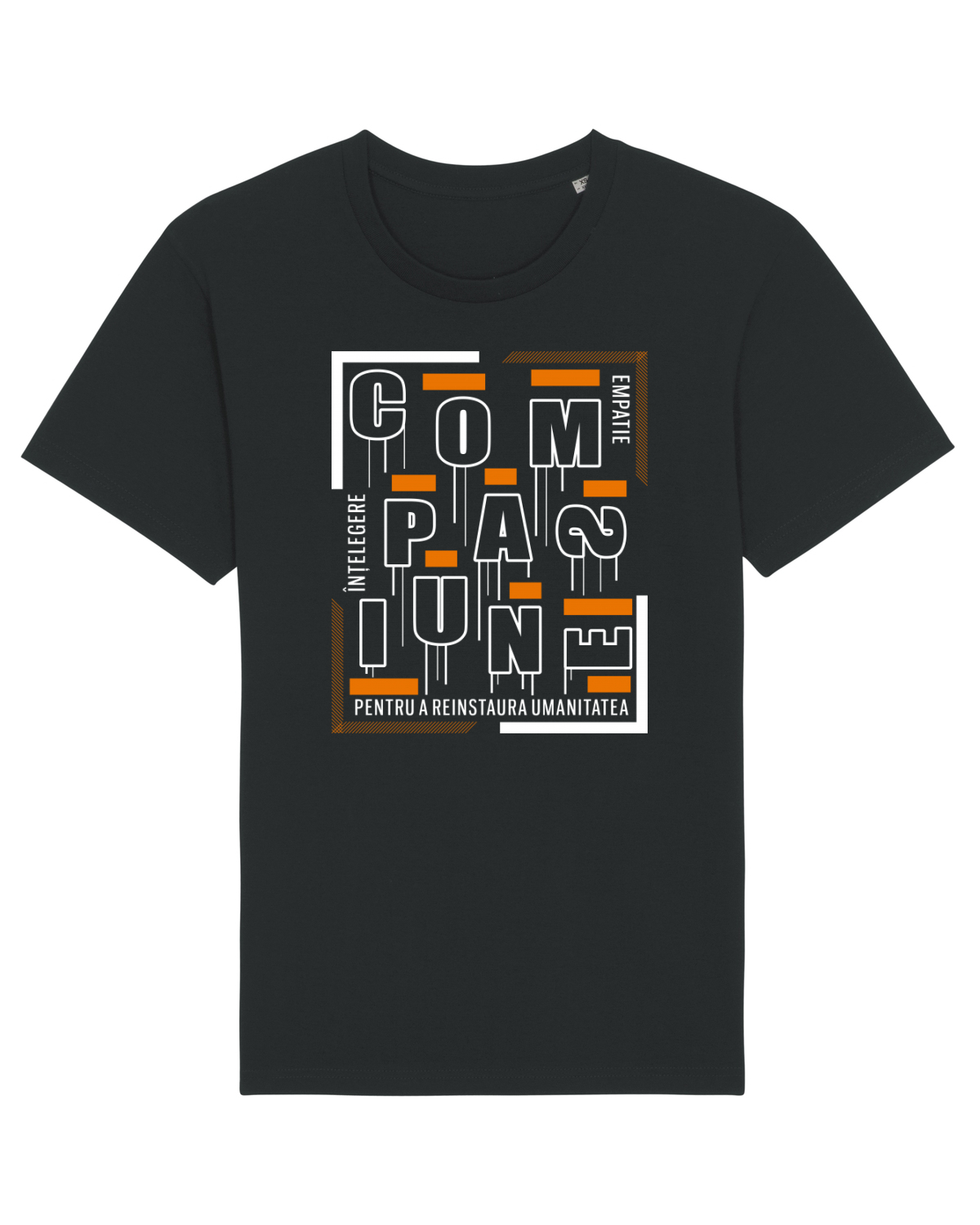 Tricou mânecă scurtă Unisex Rocker Black