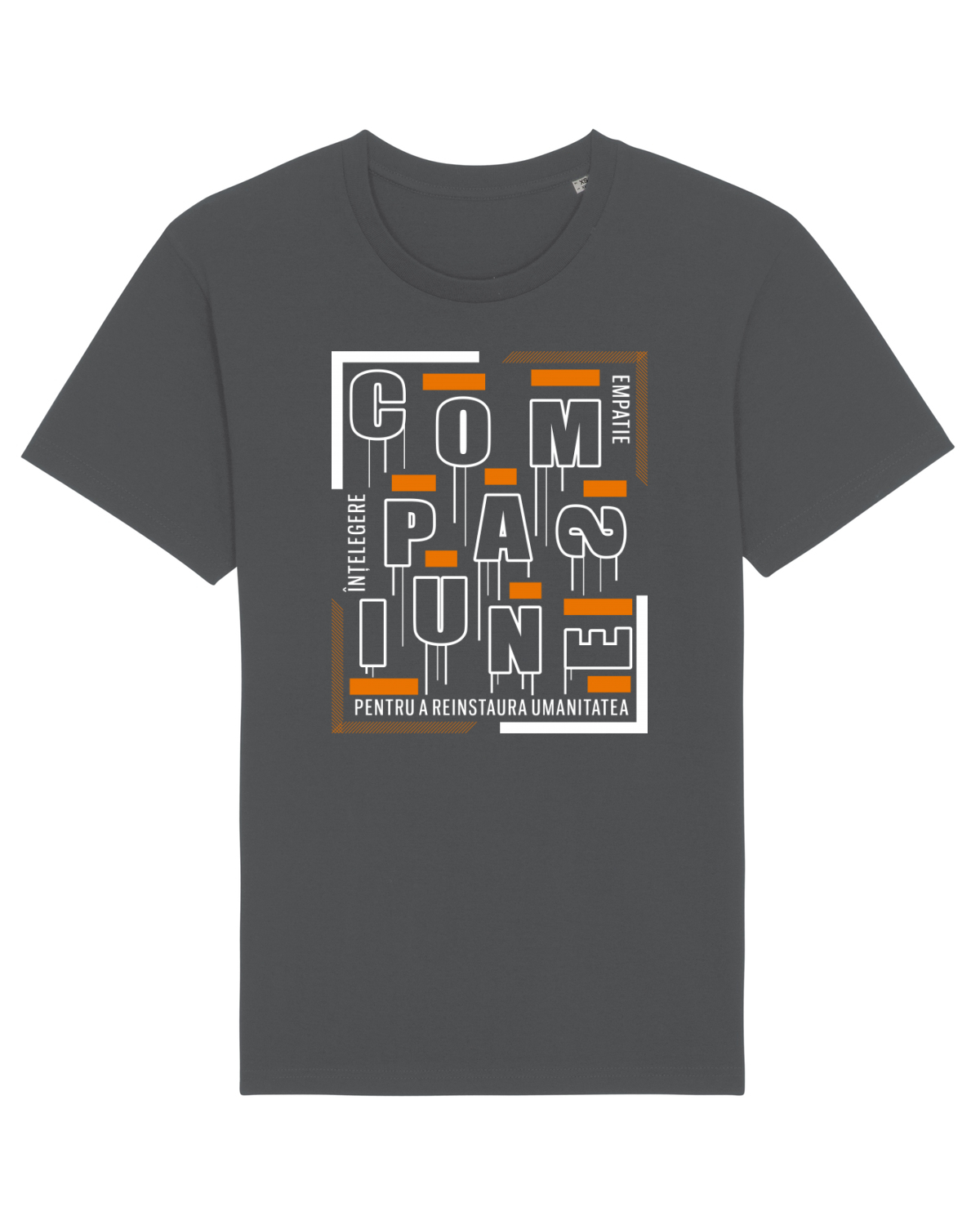 Tricou mânecă scurtă Unisex Rocker Anthracite