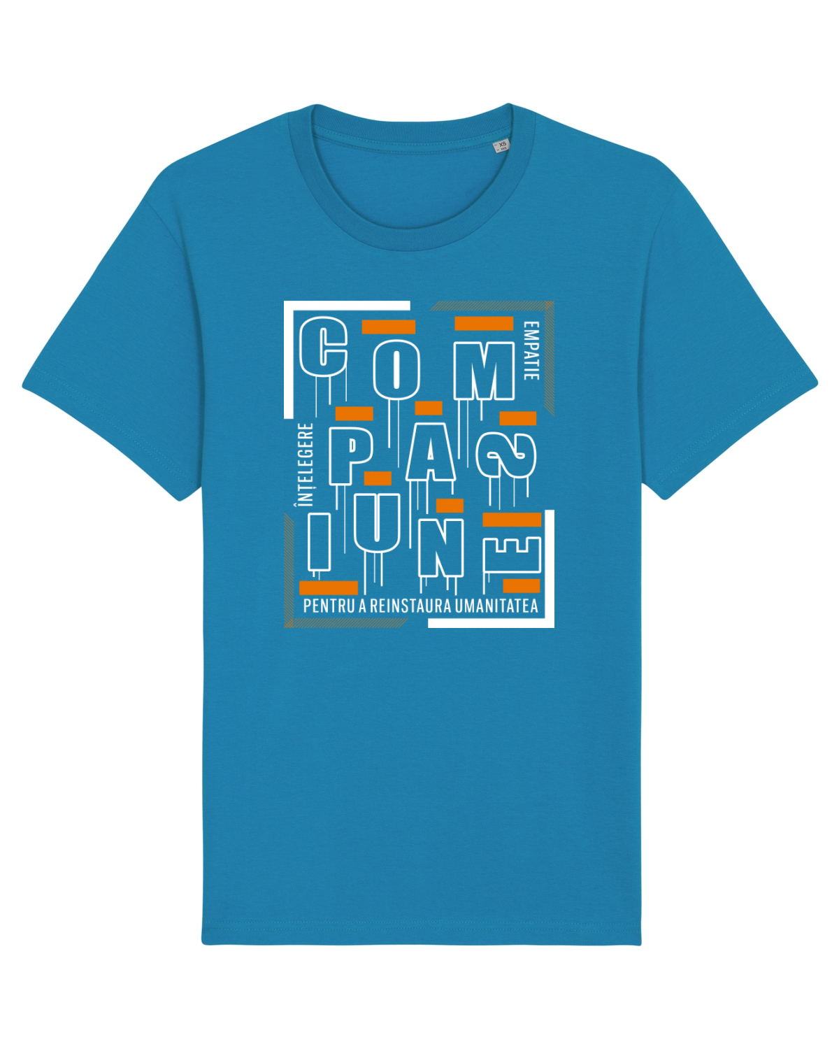 Tricou mânecă scurtă Unisex Rocker Azur