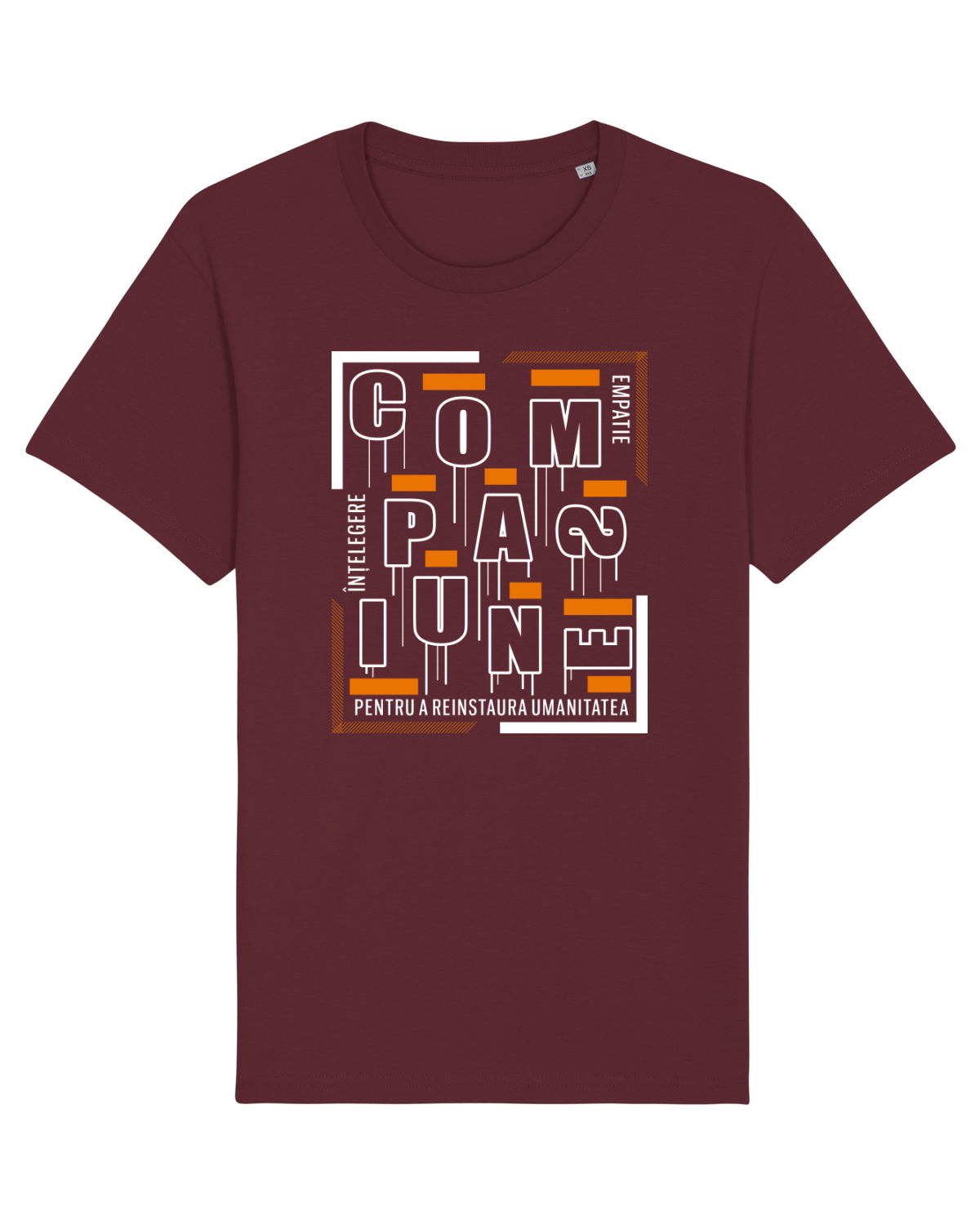 Tricou mânecă scurtă Unisex Rocker Burgundy