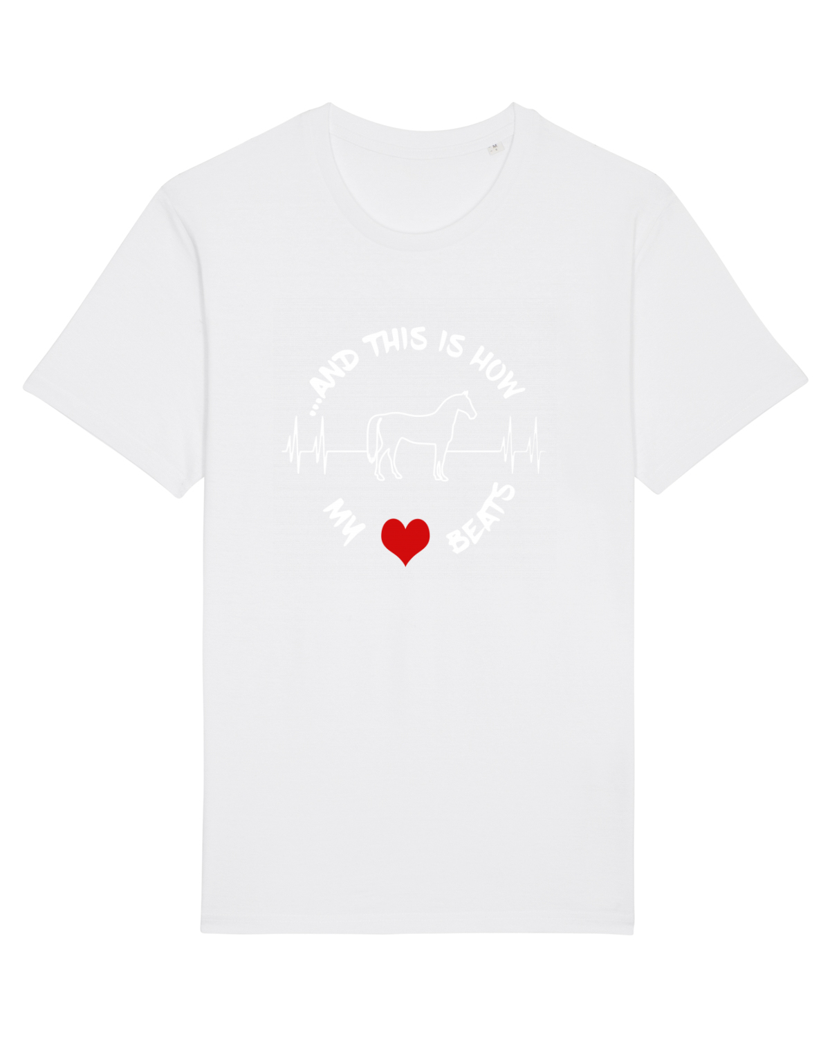 Tricou mânecă scurtă Unisex Rocker White