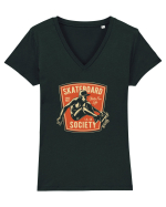 Skateboard Society Tricou mânecă scurtă guler V Damă Evoker