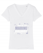 MARINE BIOLOGIST Tricou mânecă scurtă guler V Damă Evoker