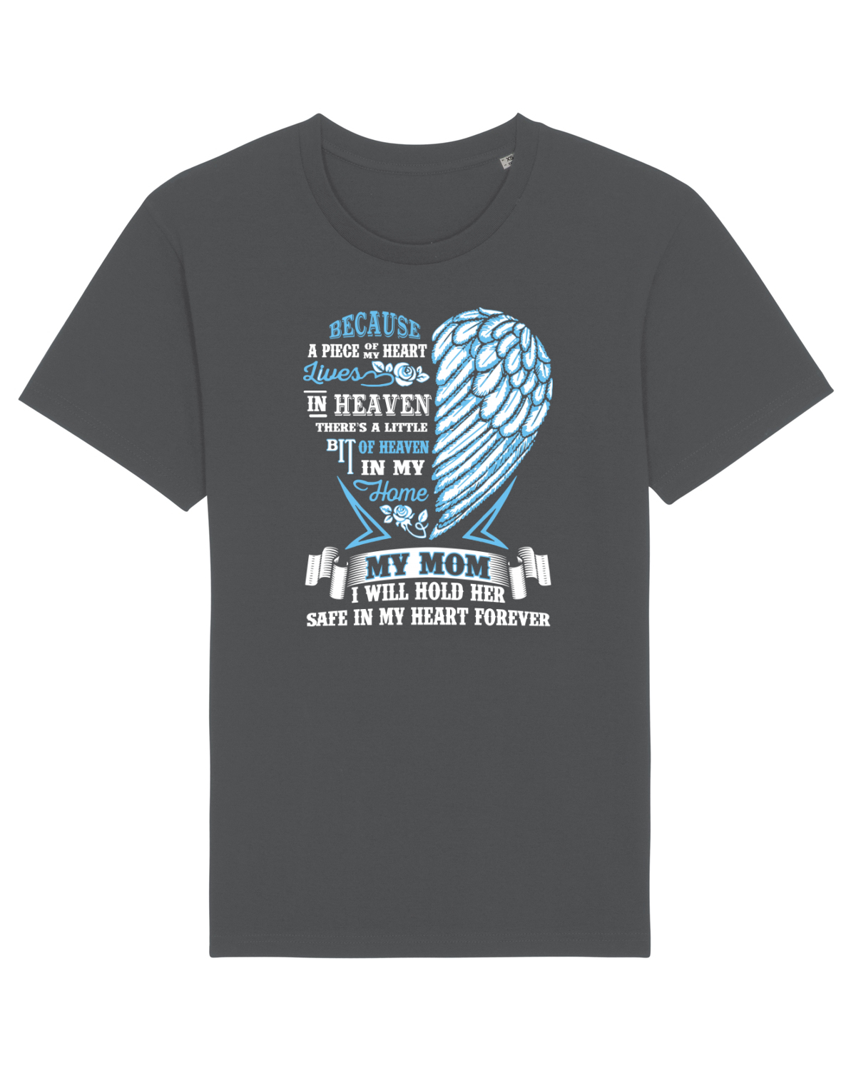 Tricou mânecă scurtă Unisex Rocker Anthracite