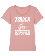 MOUNTAIN BIKING Tricou mânecă scurtă guler larg fitted Damă Expresser