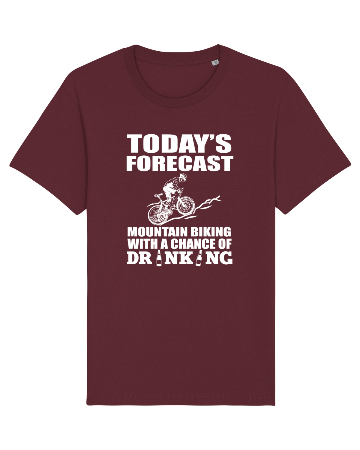 Tricou mânecă scurtă Unisex Rocker Burgundy