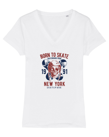 Born to Skate New York White